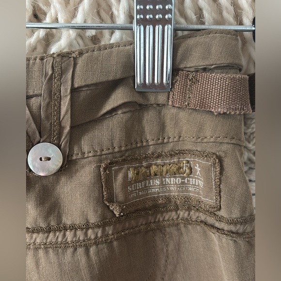 Danang Surplus Indochine Silk Blend Wide Leg Cargo Pants Y2K Adjustable Da-Nang - Picture 5 of 8